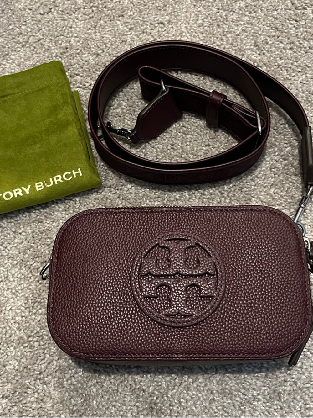 Tory Burch Mini Miller Crossbody - Dark Carmine (NWOT)